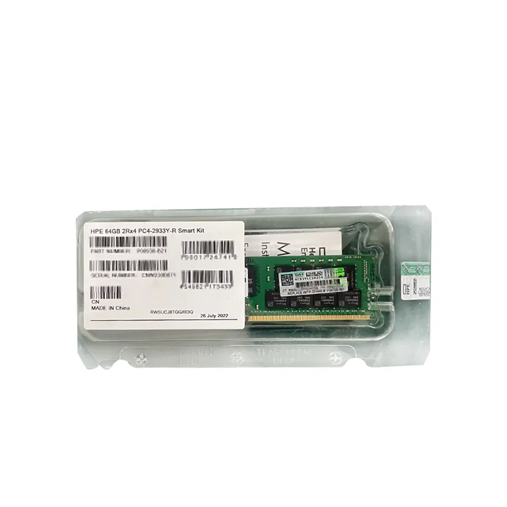HPE 32GB 듀얼 랭크 x8 DDR4-2933 CAS-21-21-21 등록된 스마트 메모리 키트 P00924-B21