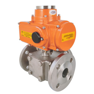 Vanne à boisseau sphérique 3 voies 24VDC pour eau DN80, température normale, TOP-140, fournisseur professionnel chinois, CE ISO, vanne à boisseau sphérique industrielle 3 voies - Product Image 4