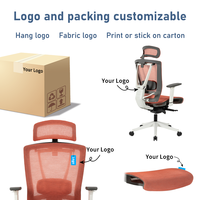Chaise de bureau de direction ergonomique de luxe avec mécanisme Donati, entièrement en maille, pivotante, avec appui-tête