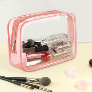 Travel <b>Toiletry</b> <b>Storage</b> Organizer Tsa Transport Approved Transparent Zipper Color Makeup Cosmetic Bag - Product Image 6