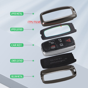 Étui pour clé de voiture <span class=keywords><strong>Jaguar</strong></span> XE E-Pace XJ XF C-X16 <span class=keywords><strong>V12</strong></span> XJL <span class=keywords><strong>F</strong></span>-<span class=keywords><strong>TYPE</strong></span> Guitar Land Rover Range Rover Sport Evoque, accessoires intérieurs de voiture - Product Image 6