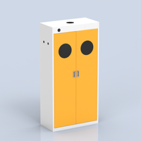 Armoire de stockage des produits inflammables conforme à la norme OSHA, 2 portes, en acier laminé à froid, armoire de sécurité chimique verrouillable, étiquette d'avertissement, utilisation en laboratoire, école