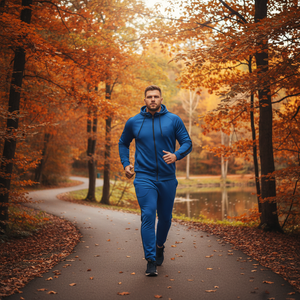 Ensemble de 2 pièces, survêtement de sport imprimé contrasté, séchage rapide, antibactérien, shorts, grande taille, plus XXL, unisexe, 100% polyester, automne - Product Image 3