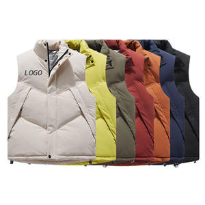 Gilet matelassé tendance pour homme, col montant, multicolore, personnalisable avec logo, collection automne-hiver 2025, idéal pour les activités décontractées en extérieur - Product Image 1