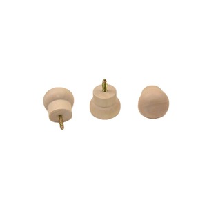 Maniglia in legno a fungo manopola per cassetto a foro singolo manopola per cassetto in legno di loto 29mm - Product Image 3