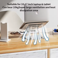 Nouveau support d'ordinateur portable ergonomique en métal pliable Portable amélioré Angle hauteur réglable support d'ordinateur portable support de bureau coussin de refroidissement