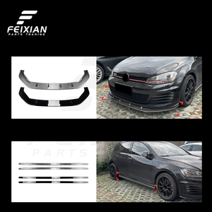 Kit carrosserie aérodynamique pour Volkswagen <span class=keywords><strong>Golf</strong></span> <span class=keywords><strong>7</strong></span> GTI 2013-2019, comprenant une lèvre avant, des jupes latérales, un aileron arrière à LED. - Product Image 3