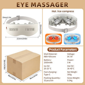 Equipo Inteligente de Masaje Ocular, Reduce la Fatiga Ocular, Masajeador Eléctrico de Ojos con Vibración de Bolsa de Aire Inteligente 3D con Compresa Fría y Caliente - Product Image 6