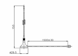 Магнитная антенна антена для автомобиля <span class=keywords><strong>2</strong></span>,4 ГГц - Product Image 5