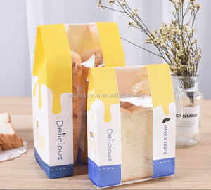 Đồ Ăn Nhẹ Bằng Giấy Túi Bánh Mì Đáy Phẳng-Cửa Sổ Tự Rõ Ràng Túi Bánh Mì Nướng Kraft Trắng Với Bao Bì Thực Phẩm Phủ PE 30x12x9cm - Product Image 5