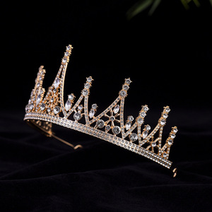 Tocado de Novia de Aleación de Cristal, Accesorios para el Cabello de Moda Atmosférica de Lujo para Boda, Corona Chapada en Rodio para Rito de Cumpleaños de Dieciocho Años - Product Image 2