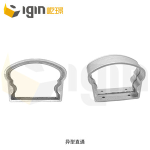 Connecteur droit en aluminium Igin pour rampe d'escalier, forme de pain, usage industriel et civil - Product Image 1