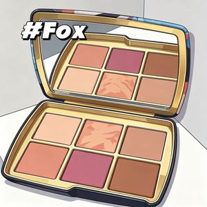 Paleta de sombras de ojos satinadas y metálicas de alta calidad con colores vibrantes, a prueba de agua, con diseño navideño de cara de animal en color rojo. - Product Image 6