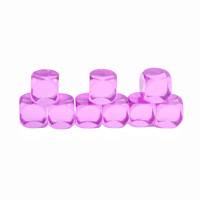 Dés en acrylique transparent personnalisés D6 16mm 20mm carrés avec impression de logo pour l'enseignement