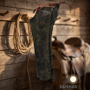 Premium Genuine <b>Leather</b> Full Chaps Western Equestrian Gear Durable & Comfortable Adjustable Fit Handmade for Horse Riding Rodeo - Product Image 3