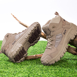 SF33 HJY Outdoor camping men Khaki Tactical <b>Hiking</b> <b>Boots</b> Mesh Breathable Outdoor All Season Men Work <b>Boots</b> made in China stock - Product Image 6