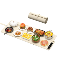 Nouveau produit : Plateau chauffant pliable en silicone, tapis chauffant électrique pour aliments, tapis chauffant pour aliments avec température réglable