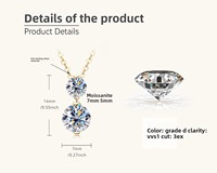 Collier pendentif en forme de calebasse en moissanite de 1,7 carat en argent sterling 925 RUYI Jewelry pour femmes et filles, bijoux fins en gros