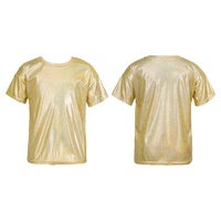 Performance Wear Pas Cher Enfants Filles Et Garçons T-Shirt Jazz Dance Tops Dancewear Costumes De Danse Pour Enfants