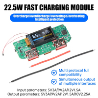 Module de charge rapide PD QC pour batterie au lithium ternaire avec affichage numérique sur carte mère de batterie externe à charge rapide Type-C 22,5 W