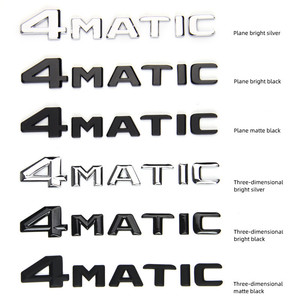 สำหรับ Mercedes Benz A B C E G S ML SL CL GLA CLA Class AMG 4 MATIC 4 MATIC ลำต้นโครเมี่ยมสีดำด้านสติกเกอร์ป้ายสัญลักษณ์ตัวอักษร - Product Image 2