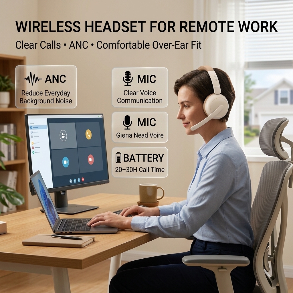 2.4G <strong>Wireless</strong> Gaming Headset with Mic Bluetooth 6.0 <strong>Low</strong> <strong>Latency</strong> Over Ear Audio <strong>Headphones</strong> <strong>for</strong> PC Gamer Christmas Gift
