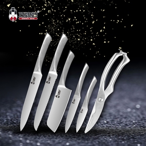 Ensemble de couteaux de <span class=keywords><strong>cuisine</strong></span> 7 pièces ensemble de couteaux de Chef en acier inoxydable avec ciseaux de poulet et bloc - Product Image 3