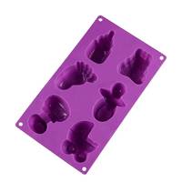 Moule à gâteau en silicone antiadhésif sans BPA, série bébé, 6 cavités, fabriqué par MUYULINS, certifié LFGB Platinum