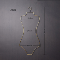 Y285 Cintre unisexe pour vêtements, bikini, robe de fille, maillot de bain, en fil métallique, forme de corps