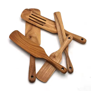 5 Stuks Duurzame Non-Stick Houten Spatels Natuurlijk Hout Sleuf Roeren Keukengerei Kookgerei Kookgerei <span class=keywords><strong>Set</strong></span> Van 5 Stuks Spurtles - Product Image 1