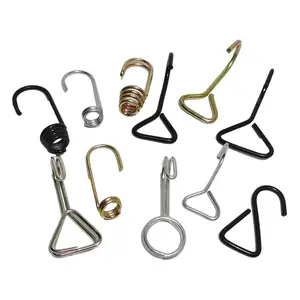 201 304 Níquel de aço inoxidável ou cromado Primavera Circular Binding Rope Hook Spring Hook Personalização não padronizada