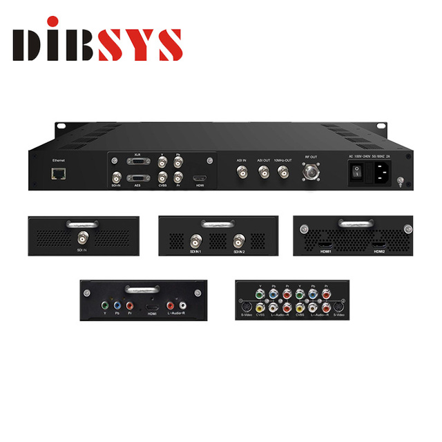 EMI6350PLUS Digital TV Broadcasting Equipment Mpeg2 Mpeg4 HD SDI DVB S2 S2X Modulator With BUC for KU-BAND Satellite System