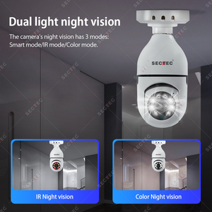 Xu hướng 2023 HD độ phân giải nhà thông minh mini E27 Bóng đèn Hệ thống <span class=keywords><strong>camera</strong></span> Wifi Mạng 360 độ xoay CCTV Hệ thống <span class=keywords><strong>camera</strong></span> Wifi máy ảnh - Product Image 5