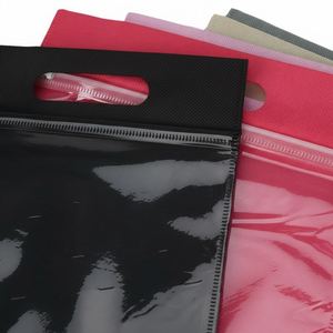 Sacs en plastique biodégradables personnalisés à fermeture éclair pour l'emballage de vêtements et de chaussures - Product Image 3