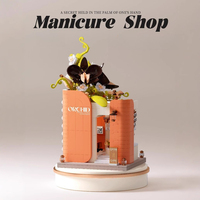 Blocs de construction floraux romantiques, maison florale en verre transparent, ensemble de construction de boutique miniature, vente en gros OEM