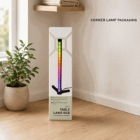 Boîte d'emballage en carton ondulé avec logo personnalisé, éclairage LED, finition brillante, pliable, avec insert intérieur
