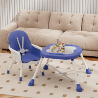 Chaise haute multifonctionnelle 6-en-1 pour bébé avec chevalet et table à blocs de construction pour l'apprentissage et les repas des tout-petits