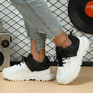 Nouvelles baskets femmes grosses chaussures Wedge sport plate-forme Tennis femme printemps automne chaussures à semelles épaisses 35-45 - Product Image 4