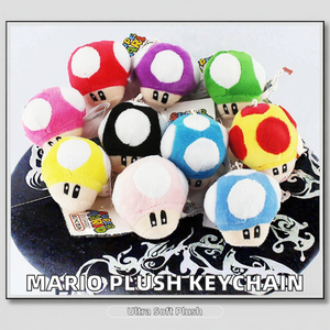 For Super <strong>Mario</strong> Mushroom Plush Keychain <strong>Toy</strong> 10 Colors Super <strong>Soft</strong> Cotton Fabric 5cm Height Customizable ODM Birthday PP Cotton - Product Image 3