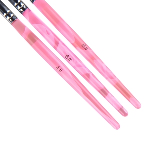 KADS <b>Nail</b> Brush Pen UV Gel Painting BrushNail Flat Crystal Brush 4 6 8 Sizes Nylon Bristle Pink Handle <b>Nail</b> Art Painting Tool - Product Image 6