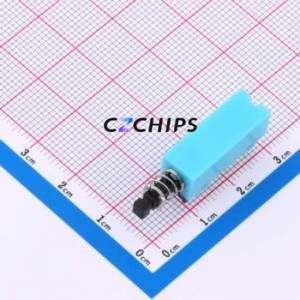 PS-909L-42C(L) Push Button Switch Through hole,P=2.5mm Switch Double Pole Double Throw Self-Locking Right Angle Insert 200mA - Product Image 1