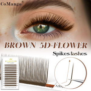 CoMango Nouveauté <span class=keywords><strong>Cils</strong></span> 5D Flora Marron Courbure C D LC Effet Mouillé <span class=keywords><strong>Cils</strong></span> Volumineux Plateau de <span class=keywords><strong>Cils</strong></span> Mixtes Extension de <span class=keywords><strong>Cils</strong></span> - Product Image 1