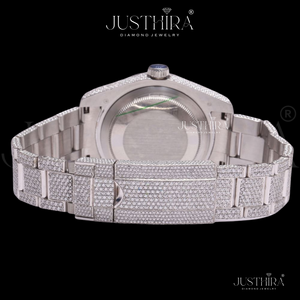 Top Selling Custom Design Moissanite Diamond Quartz <b>Watch</b> Stainless Steel OEM Brand Wristwatch Available <b>For</b> Sale - Product Image 3