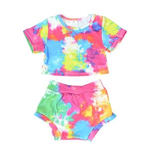 Nuevo Conjunto Informal para Niñas con Diseño de Linterna y Conjunto de Pantalones Cortos Estampados Coloridos para Niñas - Product Image 1