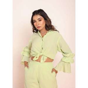 Conjunto Coordinado con Volantes Detallados para Mujer, Conjunto de Dos Piezas Elegante con Diseño Moderno, Look Moderno y Ajuste Cómodo - Product Image 4