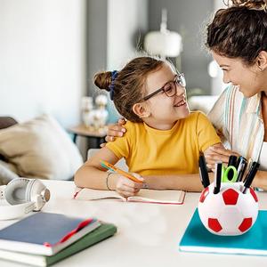 Porte-stylo de football professionnel en forme de ballon, organiseur de bureau pour les fans de sport, cadeau promotionnel, organiseur de papeterie - Product Image 5