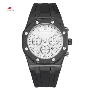 Reloj de Cuarzo para Hombre, Deportivo, Casual, de Silicona y Cuero, Resistente al Agua, de Moda, Venta al Por Mayor de Fábrica con Descuento Mixto HQ - Product Image 1