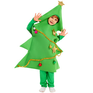 Children Christmas <b>Tree</b> Costume Green Jumpsuit With <b>Lights</b> Performance Outfit For School Party Kids - Product Image 2