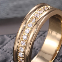 Europäischer Minimalistischer Goldring Schmuck Kupferbeschichtet Modischer Ring aus Zhejiang, China