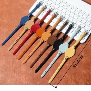 Bracelet de <span class=keywords><strong>montre</strong></span> en cuir véritable avec boucle ardillon en métal en forme de U pour femme ES3184307732624119 - Product Image 1